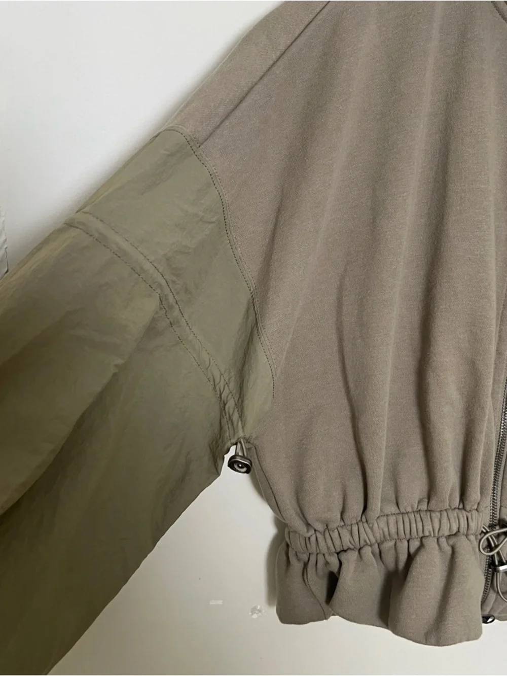 FREE PEOPLE- Movement From The Top Sweatshirt Olive Green Size M - Picture 4 of 8